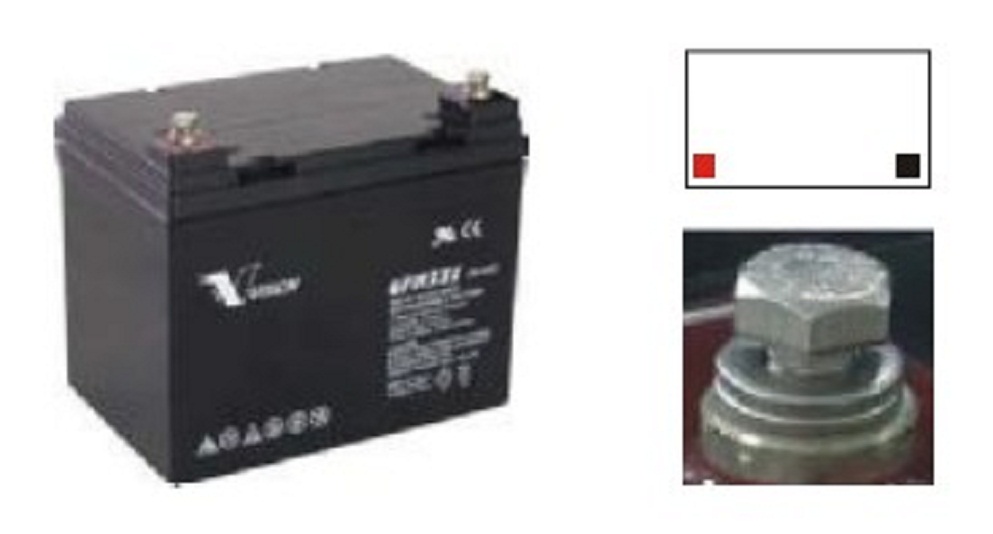 VISION威神蓄电池6FM33-X 12V33Ah机房船舶储能系统