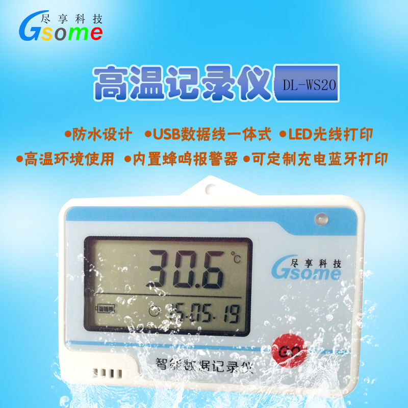小壳温湿度记录仪DL-WS20尽享科技GSOME冷链运输传感器内置