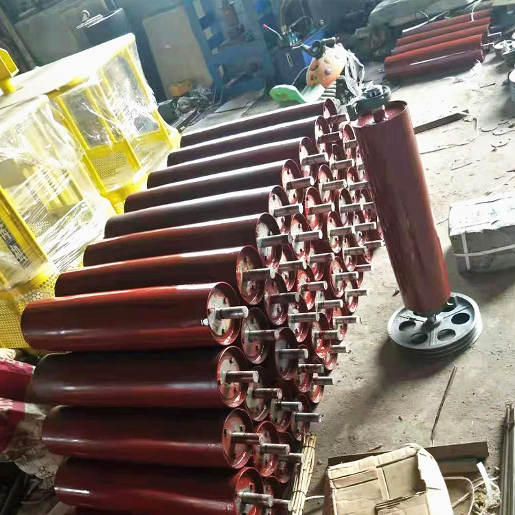 定制生产 缓冲胶辊 输送机托辊 包胶滚筒胶辊现货供应