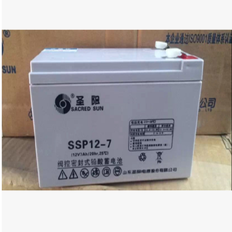 圣阳蓄电池SSP12-7 /12V7AH/UPS电源内置/船舶/发电厂/电梯/消防