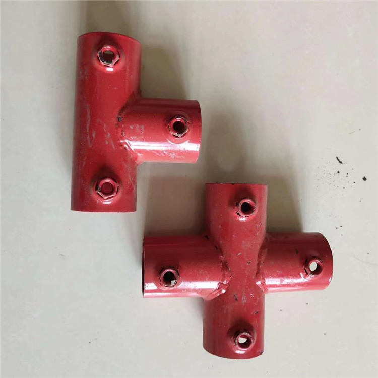 建筑楼梯扶手管件 工地楼梯扶手底座配件 会平供应 量大