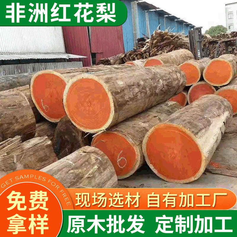非洲红花梨原木板材 刚果红花梨 建筑工程家具木料 厂家供应