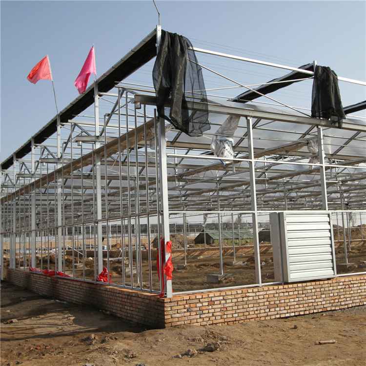 华工  智能玻璃温室造价  生态玻璃温室  建造工期快，骨架结构稳定