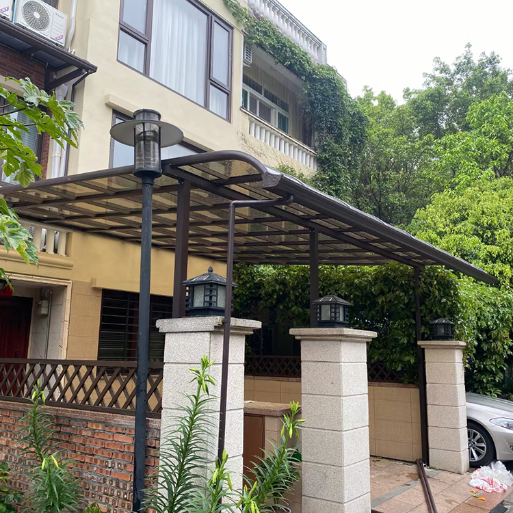 大门遮阳棚 住宅遮阳雨棚安装