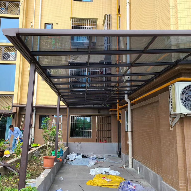 鞍山铝合金车棚 挡雨车棚厂家