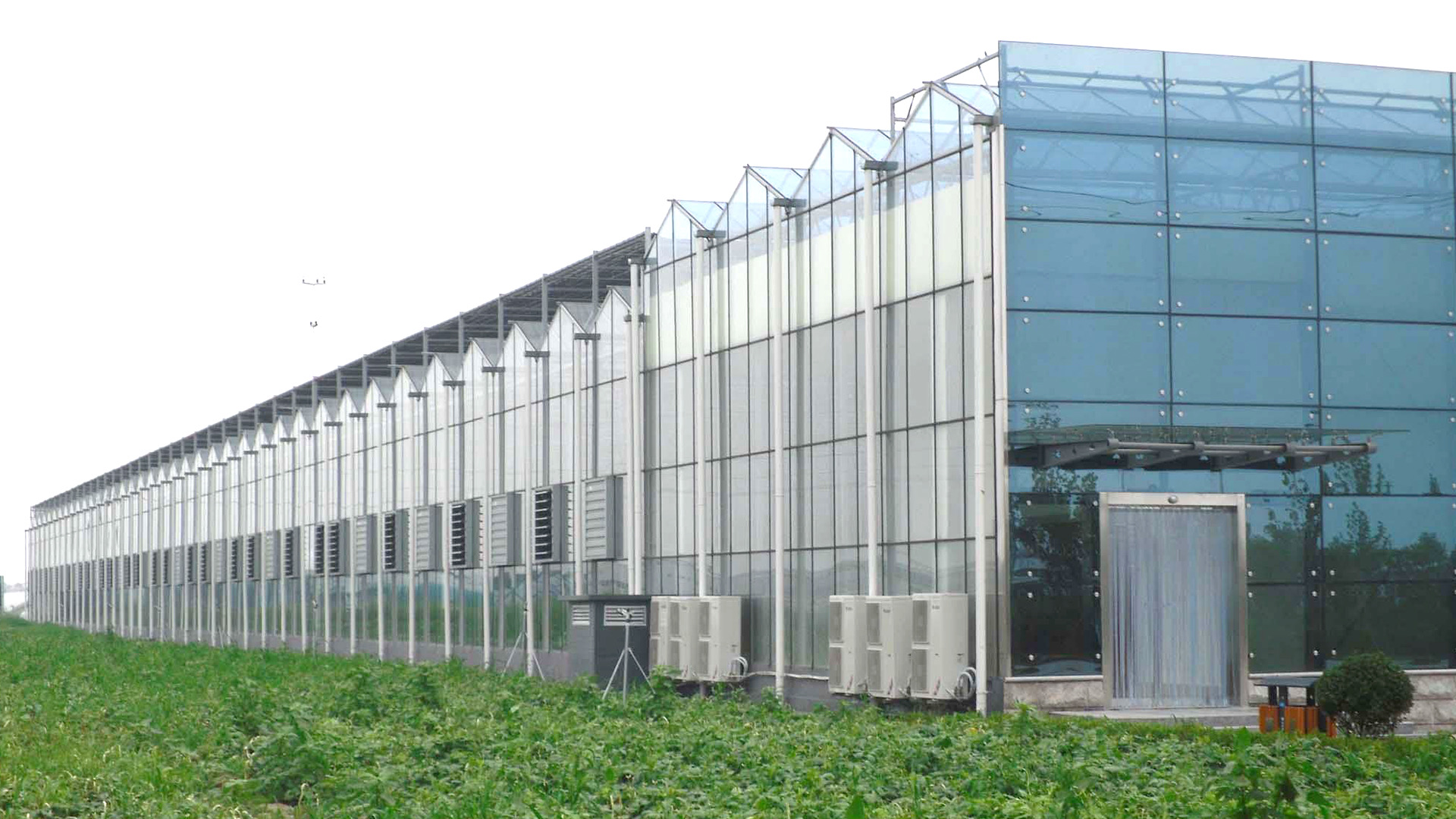 江苏厂家供应玻璃温室大棚骨架 连栋薄膜温室工程建设