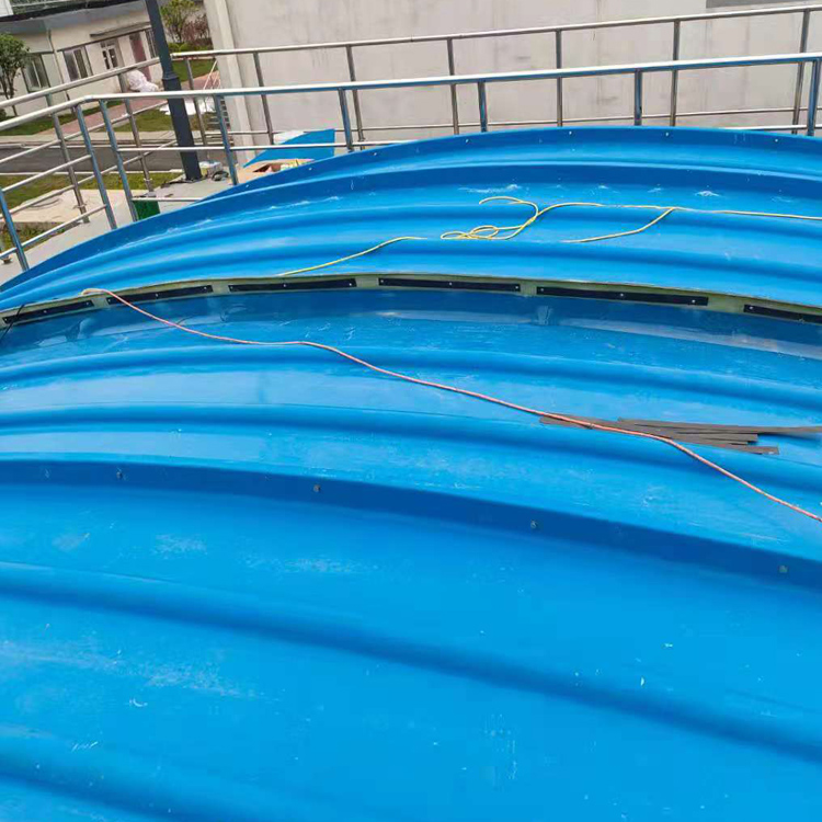 玻璃钢污水池拱形盖板 玻璃钢拱形盖板 密封罩污水沼气池罩