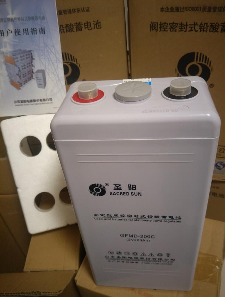 山东SACREDSUN圣阳GFMD-200C 2V200Ah机房/太阳能/船舶设备/UPS