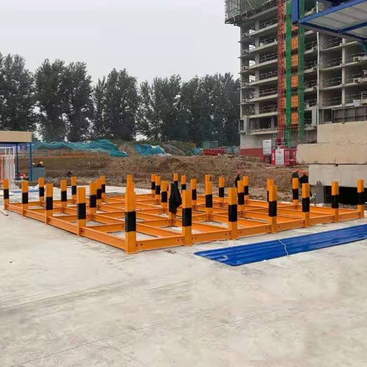 永邦  广西  建筑工地钢筋堆放架    黄黑相间钢筋堆放架   建筑施工用钢筋笼台架