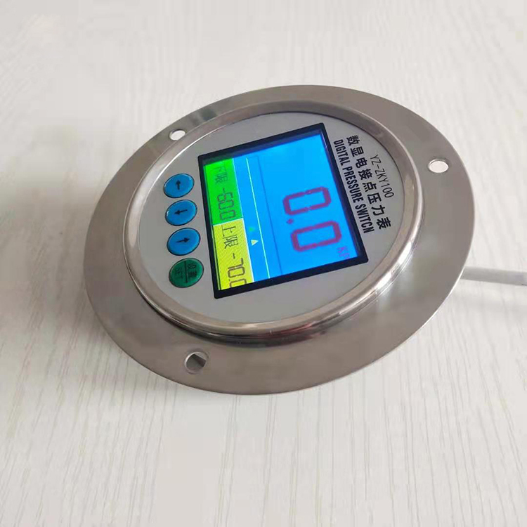 LED液晶屏电接点压力表  界面可调控  大鹏电子数显压力表厂家定制