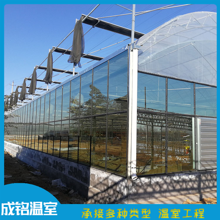 简易花卉育苗温室 实地测量 山东连栋薄膜温室施工