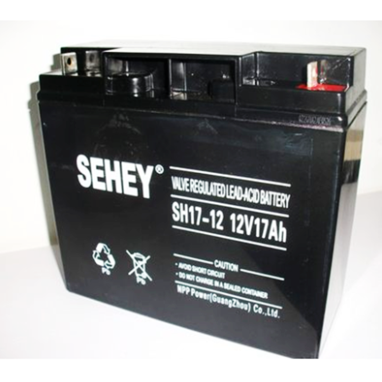 西力蓄电池铅酸免维护SH17-12 12V17AH消防控制器UPS直流屏EPS信号塔 专用电源