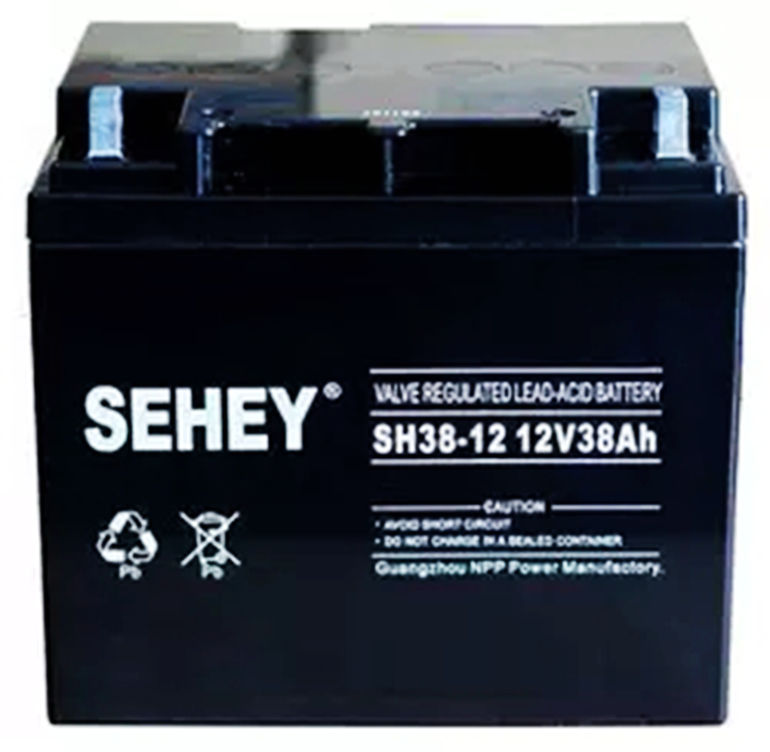 SEHEY西力蓄电池12V38AH SH38-12铅酸免维护UPS 消防控制器 门禁 童车 消防主机