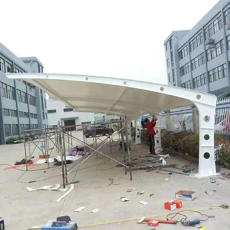 雨棚 车棚膜结构   膜结构停车场车棚 厂家定制