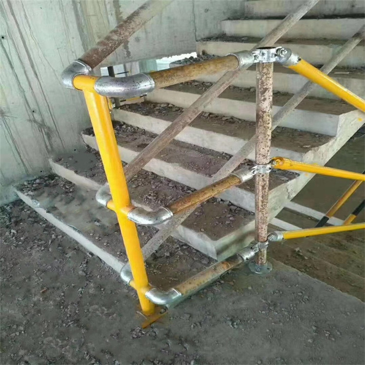 楼梯扶手 建筑工地临时护栏配件 立杆工地钢管临时防护栏立杆