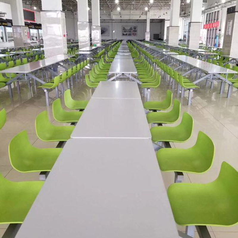 学校食堂餐桌椅 六座餐桌椅 广杰销售不锈钢餐桌椅