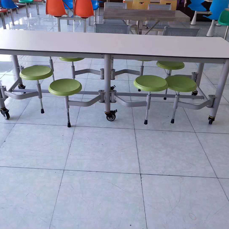 学校食堂餐桌椅 八座餐桌椅 广杰销售不锈钢餐桌椅