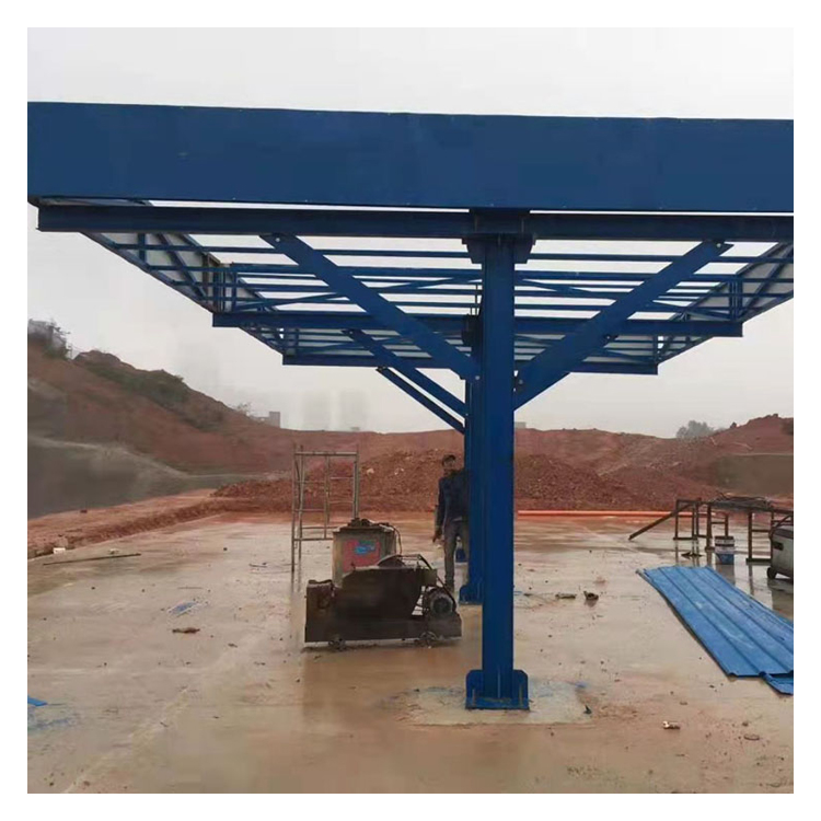 永邦建筑  广东  组装式施工用钢筋加工棚  定型化单立柱安全防护棚  工地钢筋加工棚