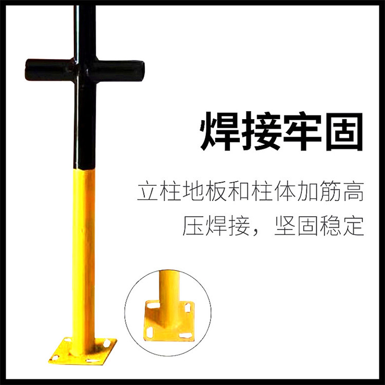 建筑工地楼梯扶手 临时防护栏连接件 立柱定型化楼梯立杆王干F字型
