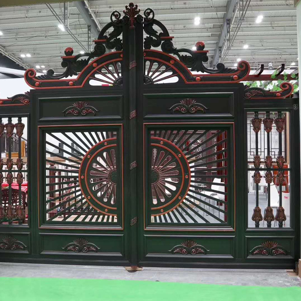 江锐铝艺大门价格  铝合金大门  阻燃防烫，防污，耐腐蚀，抗冲击性好
