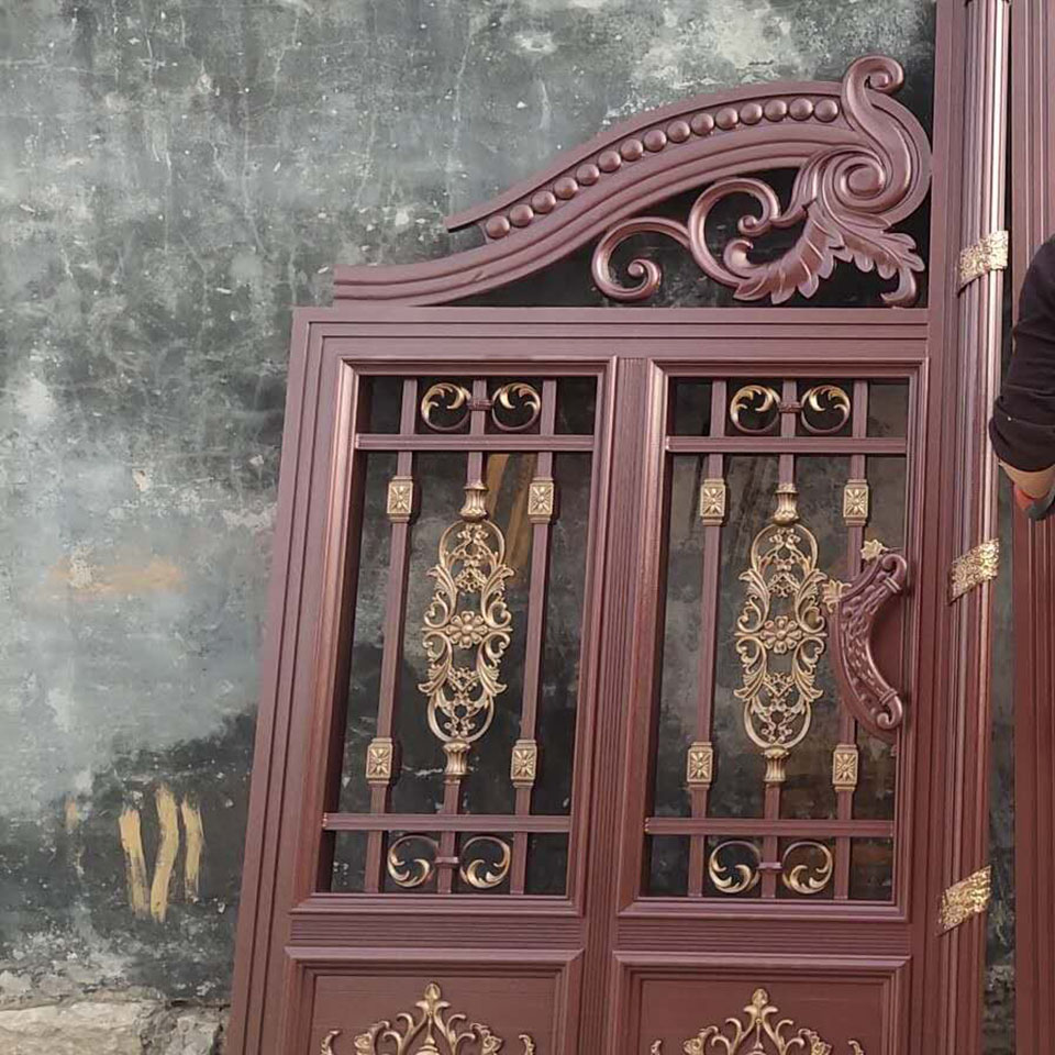 江锐铝艺大门安装  铝艺庭院别墅大门  款式多样，可来图定制