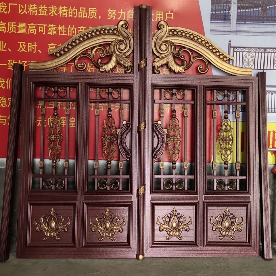 江锐铝艺大门报价  现代庭院别墅电动大门  外形美观  绿色环保