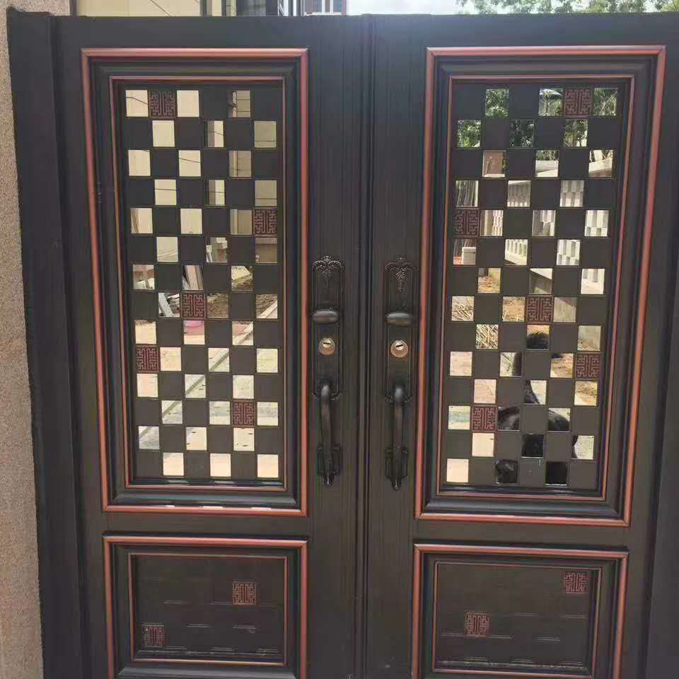 江锐铝艺大门  铝艺欧式别墅院墙大门  静电粉末烤漆 油漆拉丝