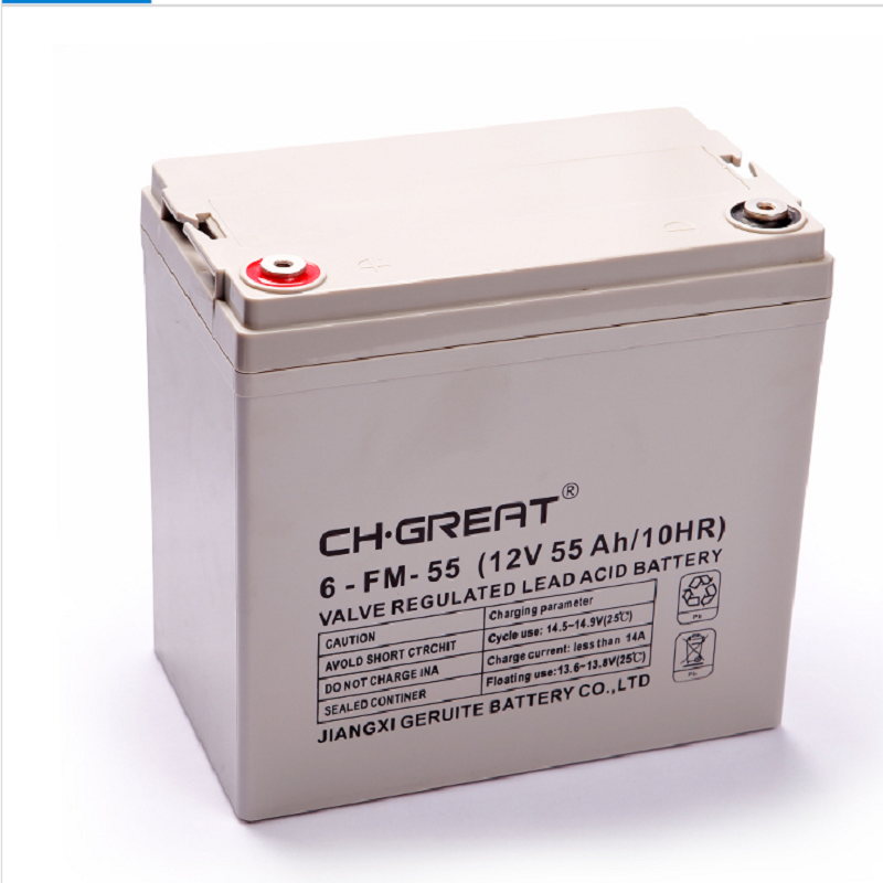 CH.GREAT格瑞特蓄电池12V55AH 格瑞特免维护蓄电池6-FM-55太阳能 核电站 