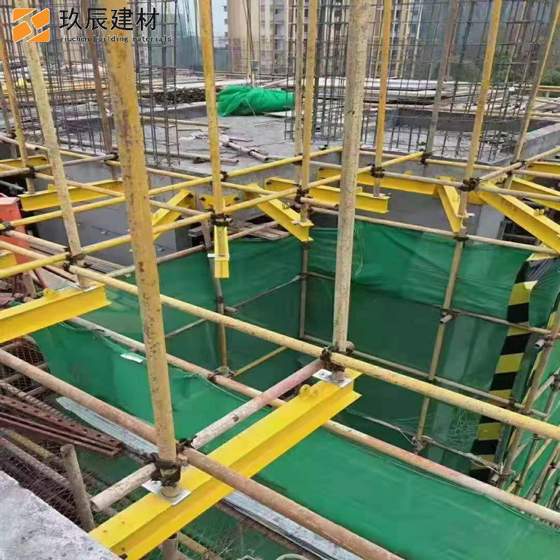 玖辰建材 新式上拉式悬挑工字钢梁 封闭式花篮悬挑 大量现货 厂家定制