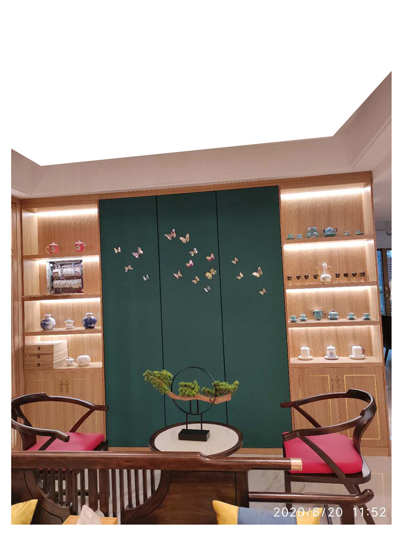 四川酒店工程竹木纤维碳纤维PP板护墙吊顶异形圆弧墙面板新材料
