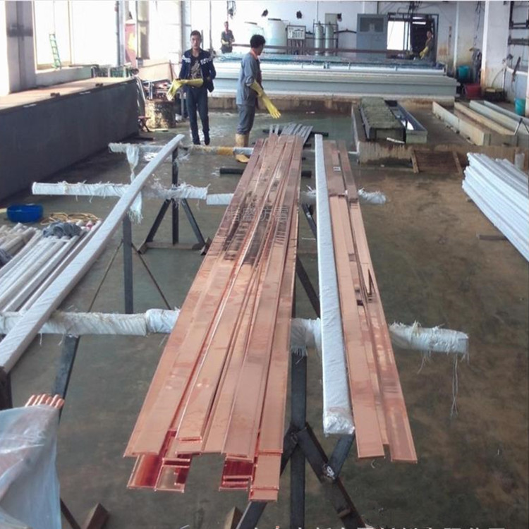 地网防雷水平接地材料 铜包钢扁钢风电基础接地用 606铜覆扁钢 镀铜扁钢