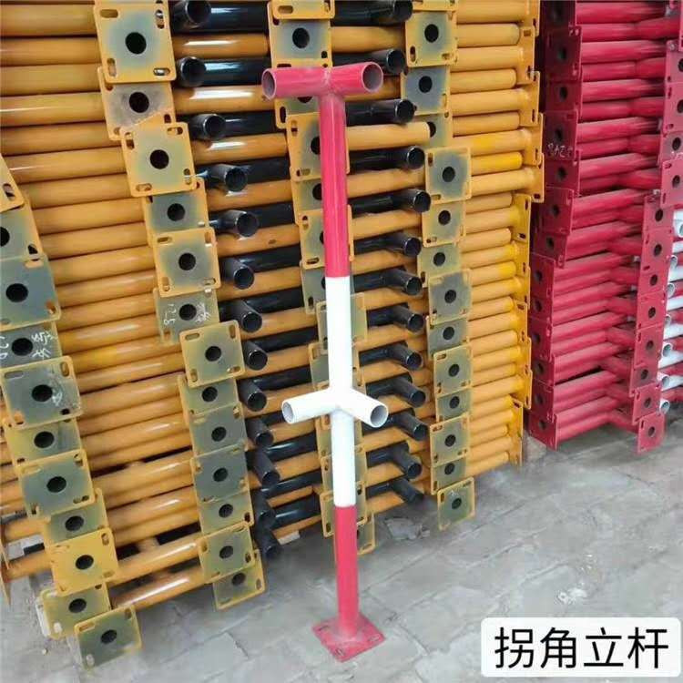 批发工地楼梯扶手 建筑工地临时护栏配件立杆 工地楼层防护栏立杆