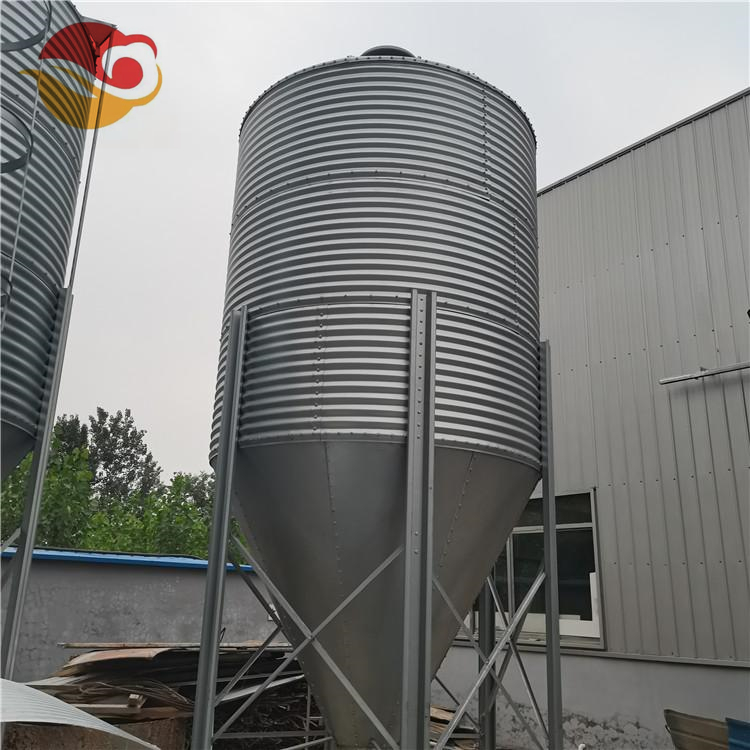 自动化喂料镀锌料塔  养猪厂用上料喂料镀锌板料塔  正茂镀锌料塔厂家