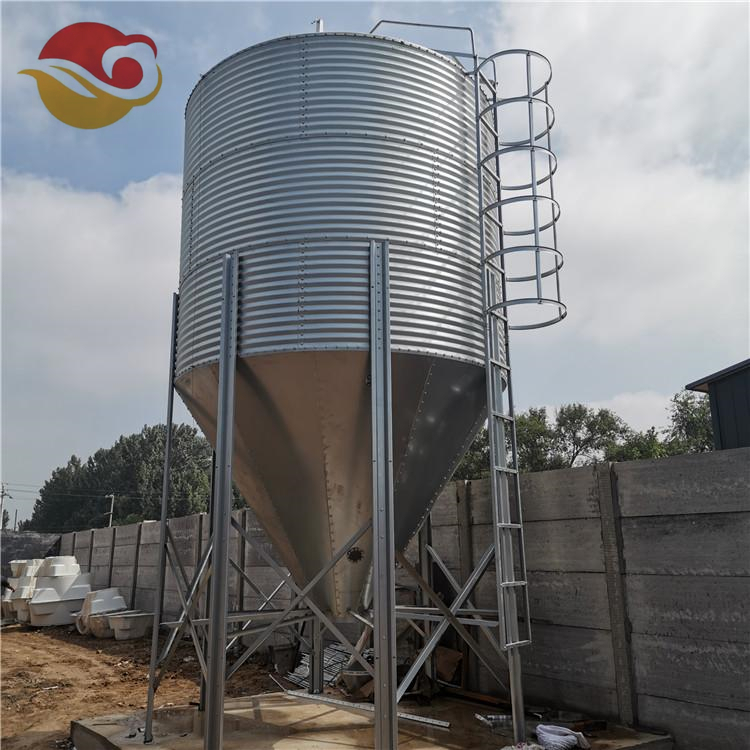 畜牧养殖成型设备 1-30吨自动喂料饲料塔自动化养猪 镀锌料塔
