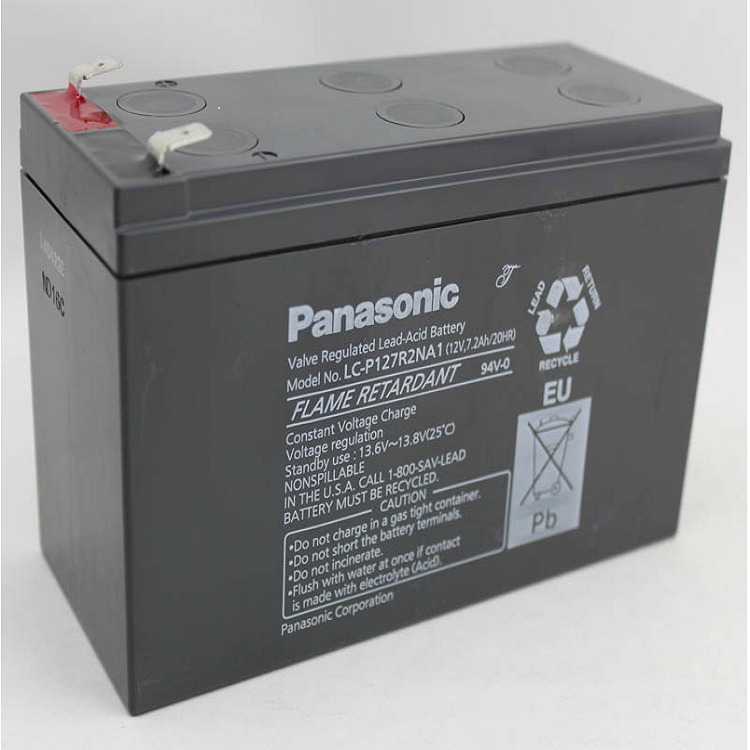 松下蓄电池12V7.2 UPS电源直流屏LC-P127R2ST铅酸免维护电池 消防主机信号塔消防应急