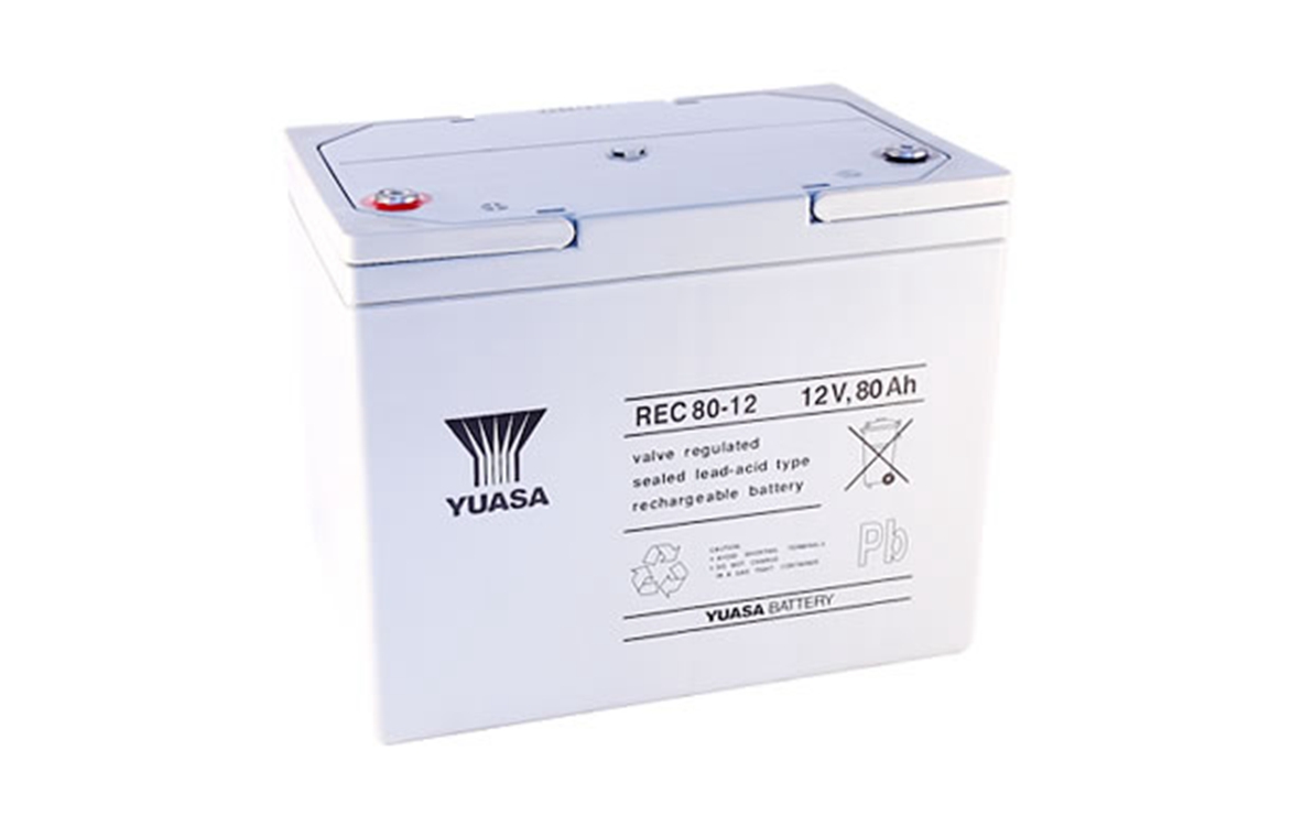 YUASA汤浅蓄电池REC80-12免维护长寿命12V80AH计算机设备UPS/EPS直流屏原装进口