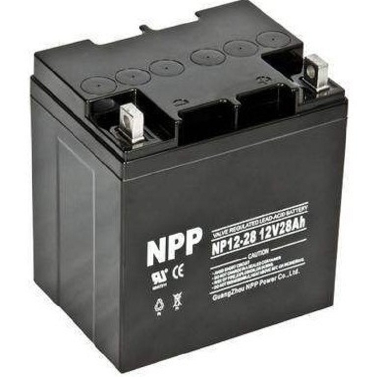 NPP耐普蓄电池NP12-28 12 12V28AH 免维护铅酸蓄电池 UPS太阳能照明机房消防系统