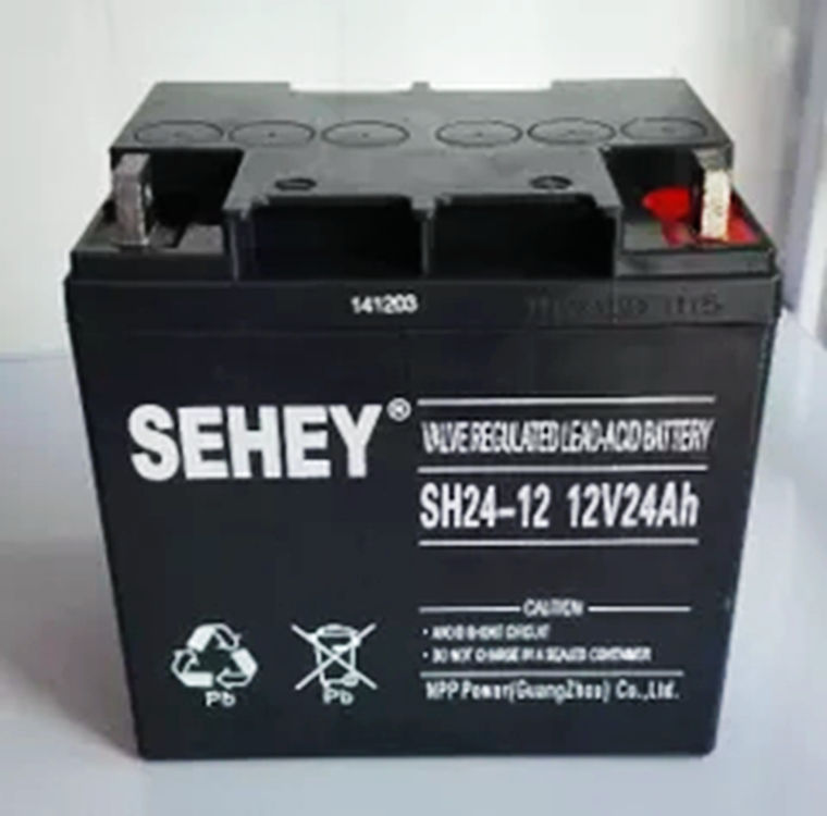 SEHEY西力蓄电池12v24ah SH24-12铅酸免维护UPS电源  消防控制器 门禁 童车 