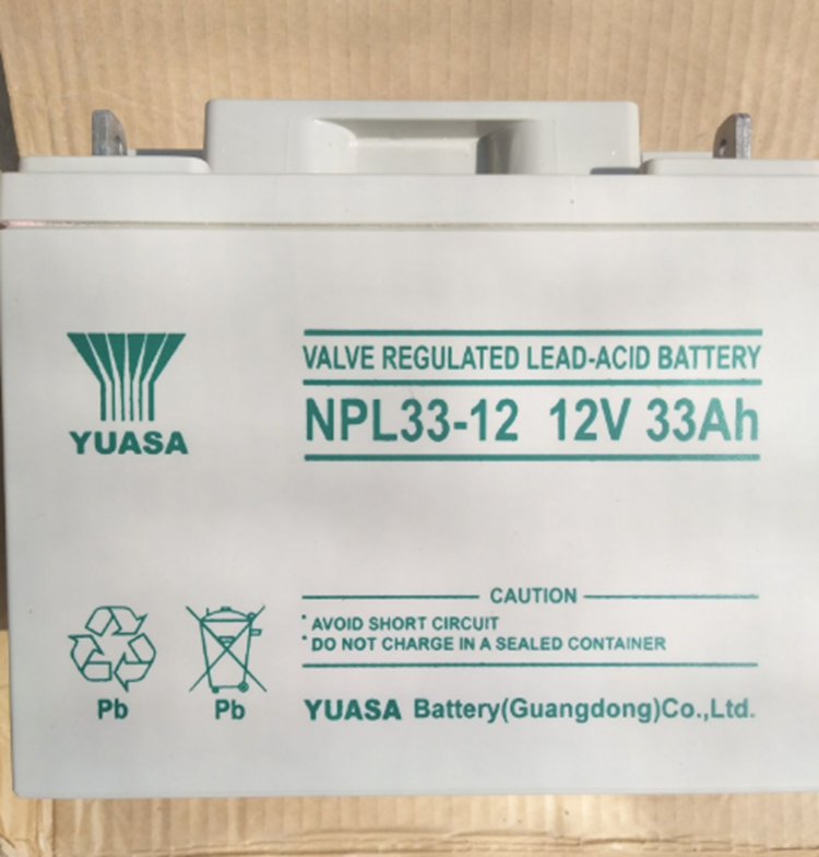 YUASA汤浅蓄电池NP12-33免维护12V33AH UPS/EPS直流屏太阳能电力光伏应急用电源