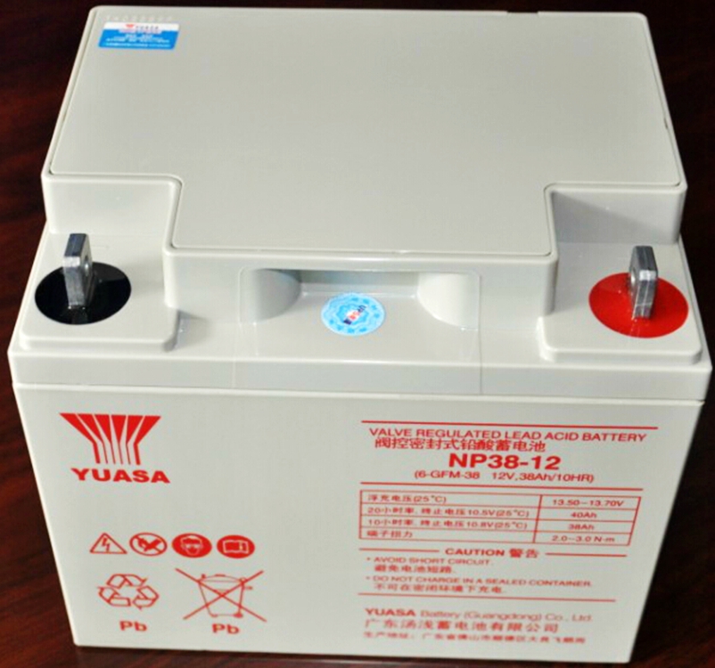 YUASA汤浅蓄电池12V38AH 质保三年 NP38-12 UPS电源 直流屏 太阳能配电柜用现货