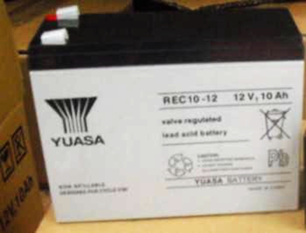 现货YUASA汤浅REC10-12 12V10AH船舶/电子设备/消防主机控制器应急电源等专用蓄电池