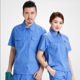 工装新款工作服套装 保洁休闲工作服 生产短袖工作服套装