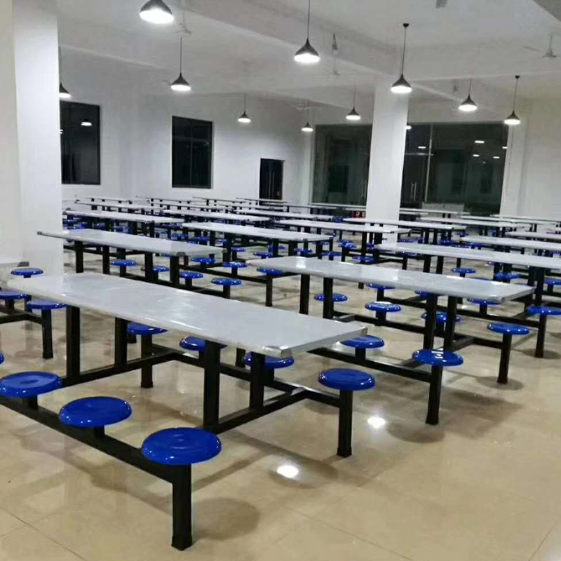 学校食堂餐桌椅 四座餐桌椅 广杰销售员工食堂餐桌椅