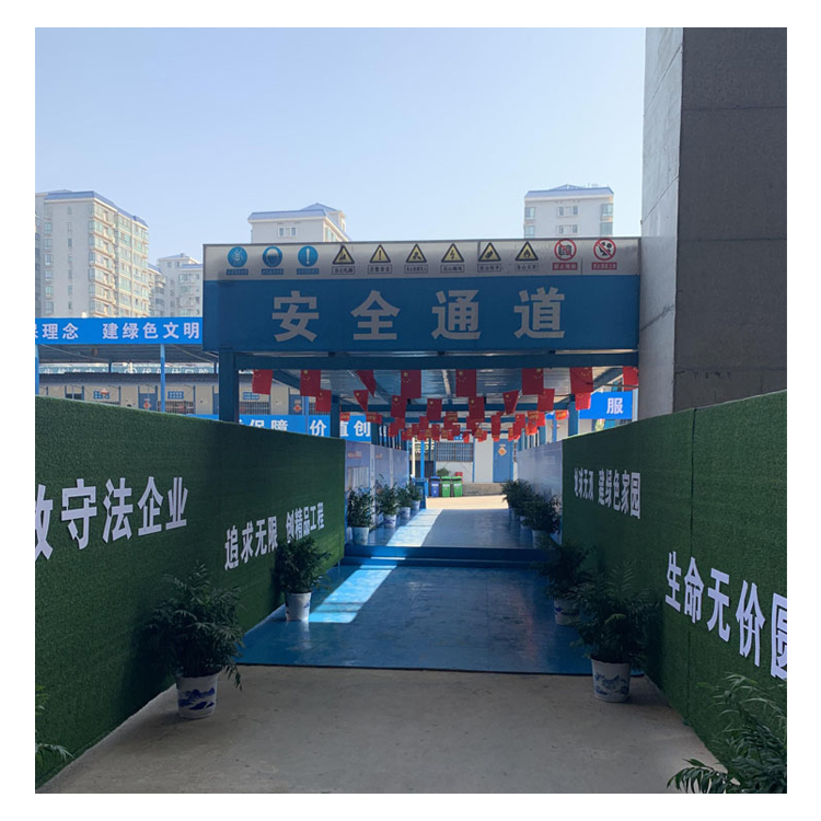 永邦建筑 湖南  标准化安全通道   建筑施工出入安全通道棚   工地用安全通道棚