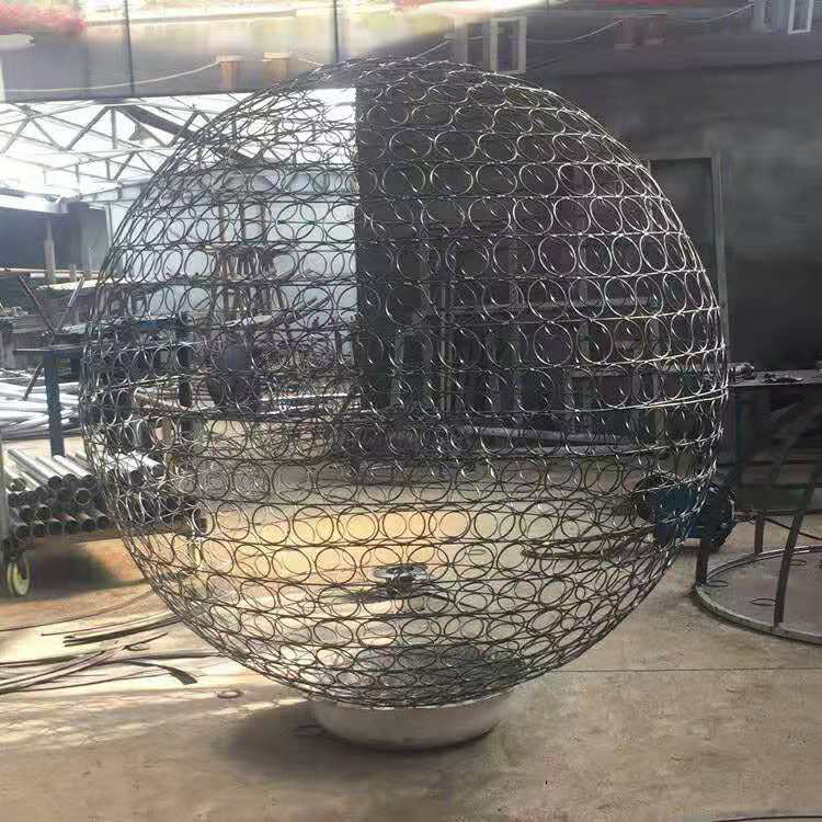 花球花柱报价 山东青州铁艺花球花柱 园林景观制品