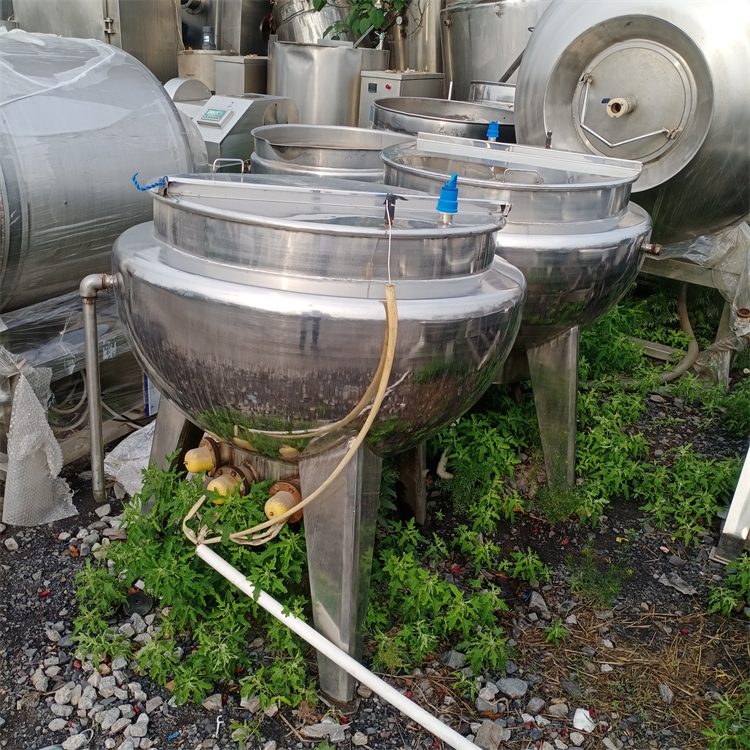 二手夹层锅低价出售 食品通用设备 容积500L