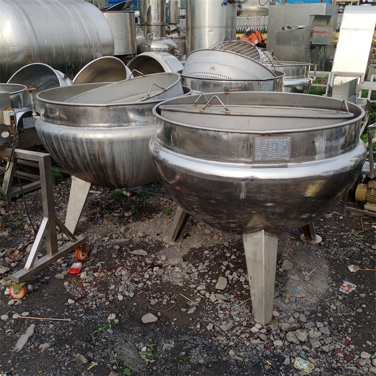 二手夹层锅低价出售 食品通用设备 容积600L