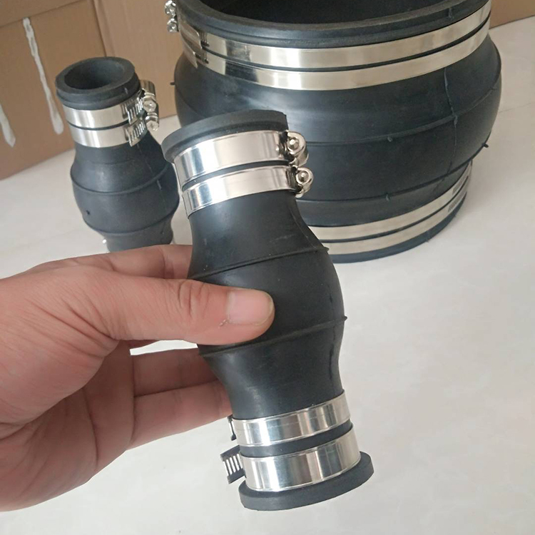  卡箍式橡胶接头生产厂家 卡箍橡胶软连接价格 价格优惠