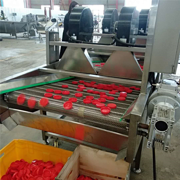 美康牌鸡肉肠清洗机 多功能气泡清洗机 休闲食品外包装震动沥水流水线