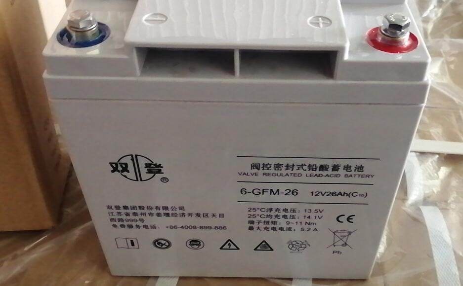 双登蓄电池6-GFM-26 12V26Ah适用 医疗设备 监控 消防EPS UPS电源